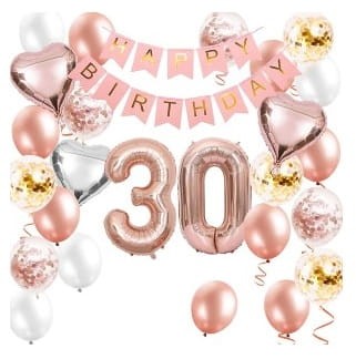 Zestaw balonów Różowe złoto Rose gold cyfry 0-99
