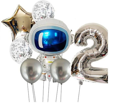 Zestaw na urodziny Astronauta Kosmos z cyfrą 0-9
