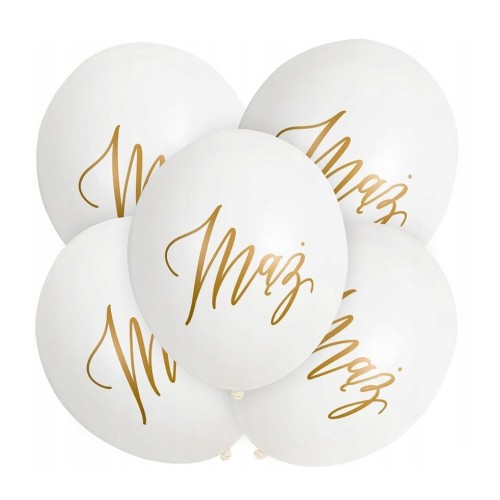 BALONY MĄŻ 6 sztuk 30cm na Wesele Ślub Rocznica ślubu Zestaw balonów