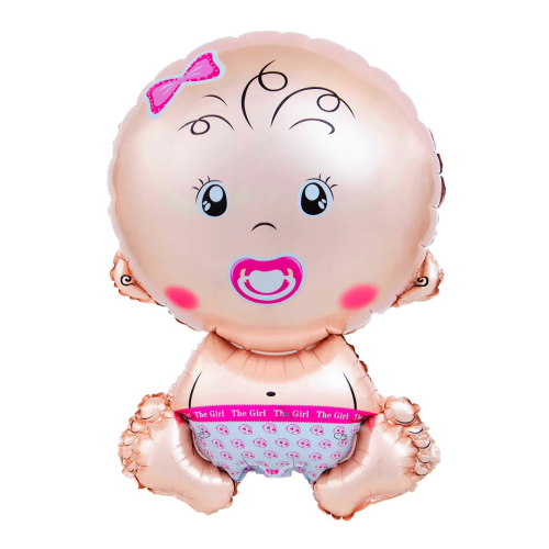 Dekoracje na Baby Shower Balon czarny Boy or Girl