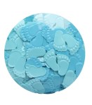 Konfetti foliowe 15 g - niebieskie stópki