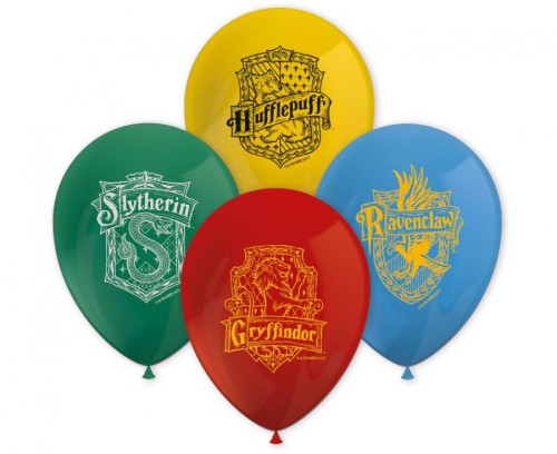 Balony lateksowe kolorowe Harry Potter Hogwarts Houses 12 cali 8 szt
