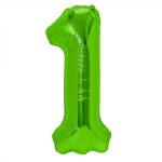 Balon foliowy zielona cyfra 1 100cm
