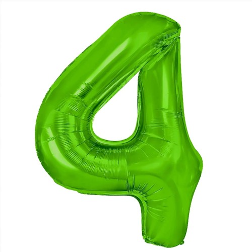 Balon foliowy zielona cyfra 4 100cm