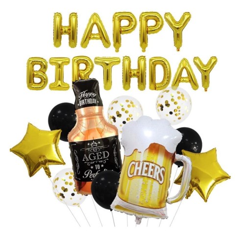 Zestaw balonów na Urodziny Whisky Piwo 50tka 60tka
