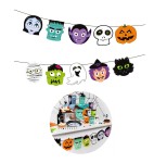 Girlanda Halloween Monsters z głowami 150cm