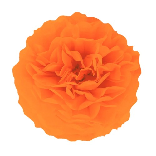 Pompon bibułowy pomarańczowy 15 cm