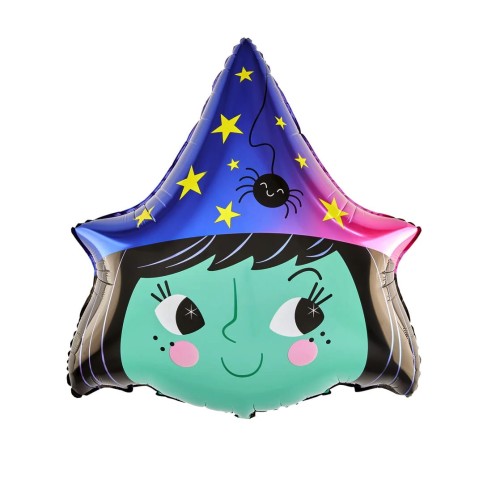 Girlanda balonowa Halloween fioletowo pomarańczowa Czarownica