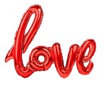 Balon foliowy napis love czerwony