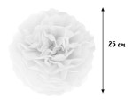 Pompon bibułowy biały 25 cm