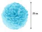 Pompon bibułowy błękitny 25 cm