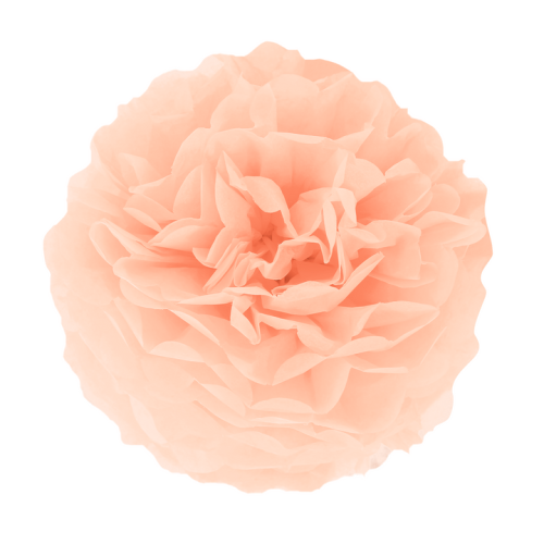 Pompon bibułowy brzoskwiniowy 25 cm