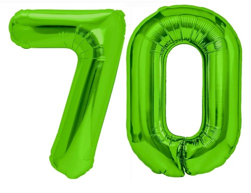 Zestaw dla piłkarza Urodziny cyfry zielone 70 100cm football piłki PUCHAR