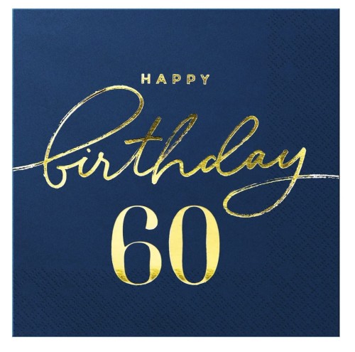 serwetki papierowe 60 happy birthday