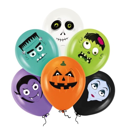 Zestaw na Halloween MONSTER Kurtyna 2m Baner Happy Halloween balony