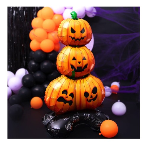 Zestaw na Halloween Balon Stojący Dynie Kurtyna Foliowa Baner