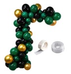 Girlanda balonowa zieleń butelkowa z taśmą Zestaw na Andrzejki