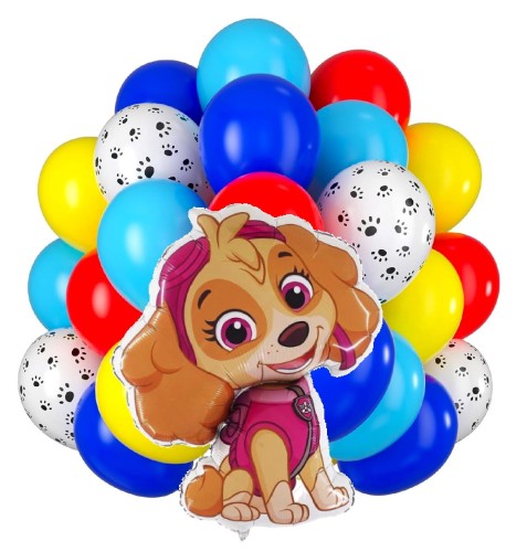 Zestaw balonów Psi Patrol Skye Łapki Piesek na Urodziny Balon Foliowy