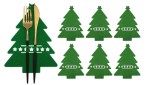 Podkładki świąteczne pod sztućce Choinka zielone 6szt.