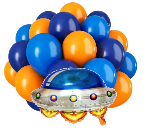 Zestaw balonów Kosmiczne Urodzinki Statek Kosmiczny UFO balony Spodek