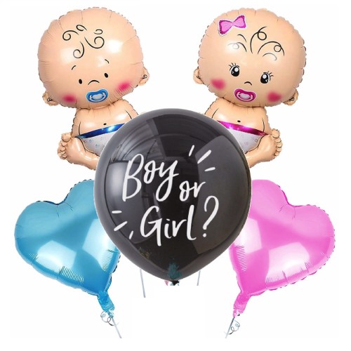 Balony na Baby Shower Girl Boy Gender Reveal Party chłopiec dziewczynka