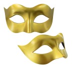 Maska Wenecka złota męska damska Karnawałowa Bal Przebierańców Maskowy 18,5x8,5cm