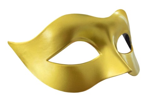 Maska Wenecka złota męska damska Karnawałowa Bal Przebierańców Maskowy 18,5x8,5cm