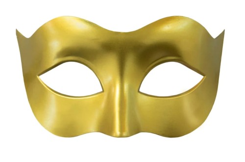 Maska Wenecka złota męska damska Karnawałowa Bal Przebierańców Maskowy 18,5x8,5cm