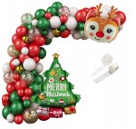 Balony Boże Narodzenie Girlanda Balonowa Łuk Bal Choinkowy Opłatkowa