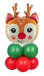 Zestaw balonów Świątecznych Renifer Rudolf balony Boże Narodzenie dekoracje