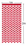 Kurtyna imprezowa Serca czerwona 100x200cm