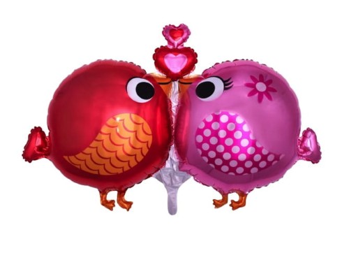 Balon foliowy Zakochane Ptaszki Walentynki 96x61cm