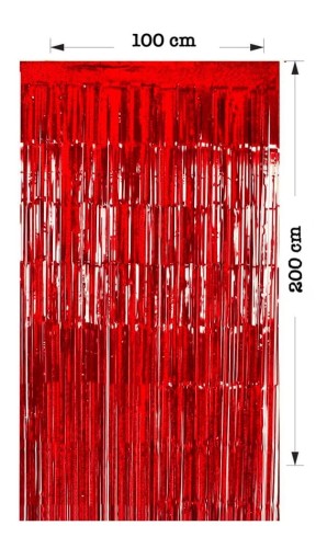 kurtyna foliowa czerwona 100x200cm