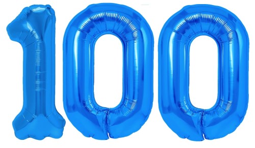 balony foliowe cyfry chabrowe 100cm