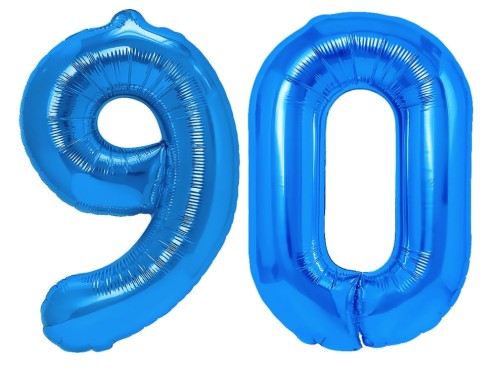 balony foliowe cyfry chabrowe 100cm 90