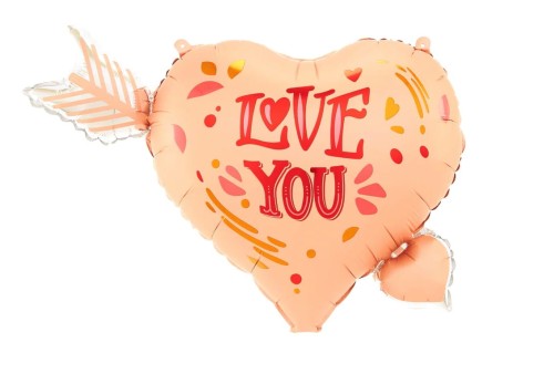 Balon foliowy Serce ze strzałą 69x54cm