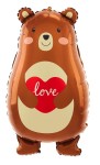 Balon foliowy Miś z sercem Love 48x79cm