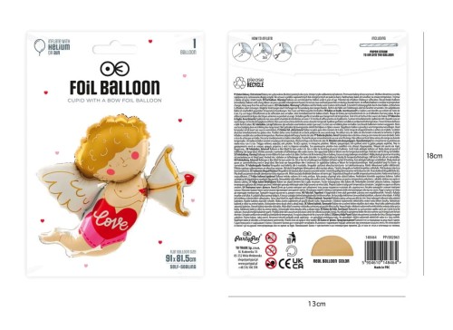 Zestaw Walentynkowy Balony na Zaręczyny Walentynki Amorek serca HEL