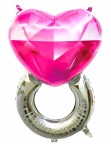 Balon foliowy pierścionek serce 80x54cm