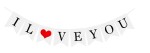 Baner I LOVE YOU na Walentynki