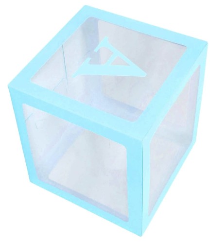 Pudełka na balony BABY niebieskie 30X30X30CM