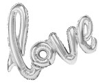 Balon foliowy napis love srebrny