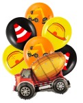 Balony Urodzinowe zestaw dla Chłopca Koparki Betoniarka 3 Urodziny Duże hel