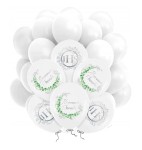 Zestaw Balonów Komunijne Komunia święta Biało srebrne Balon IHS Gałązki HEL