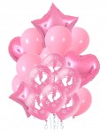 Zestaw balonów Baby Shower Witaj w Domu Balony różowe Stópki Dziewczynka