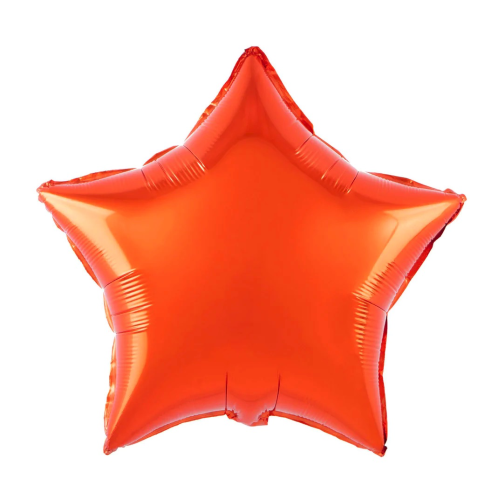 balon foliowy gwiazda 45cm pomarańczowa