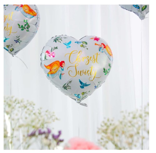 Balon foliowy serce Chrzest Anioły 45cm.jpg