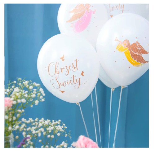 Balony na chrzest Anioły biodegradowalne12cali 6szt. zestaw11.jpg