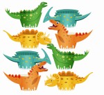 Papilotki do muffinek Dinozaury DIY 8szt.