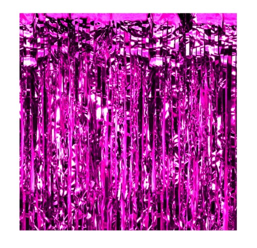 Kurtyna imprezowa fuksja ciemny róż 100x250cm